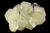 Calcite Crystal Cluster with Green Fluorite - China #132774-2